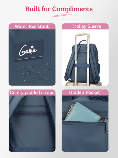 Cipher 27 L Navy Blue Formal Backpack Laptop Sleeve