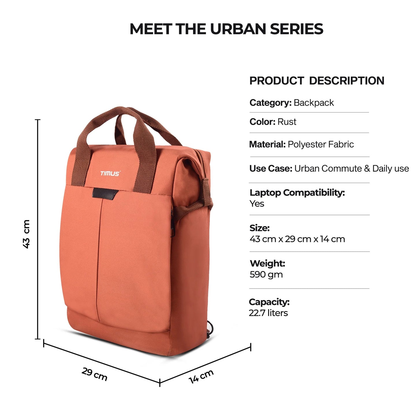 Timus Chicago Urban Backpack