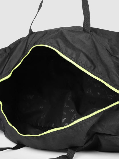 Wildcraft Power Duffle Large Travel Duffel – Solid Black, 1 Main Compartment + 2 Side Pockets