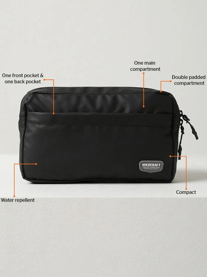 Large Travel Fanny Pack (Waist Pouch) - Black Wildcraft
