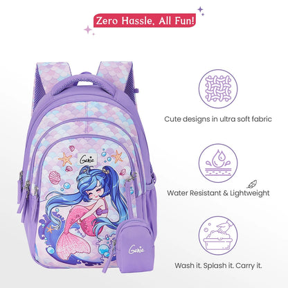 Genie Mermaid Small School & Picnic Backpack for Kids
