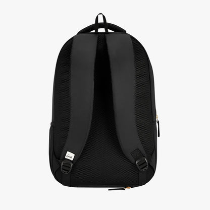 Glow 36L Black Laptop Backpack With Raincover (Black & Dark Green)