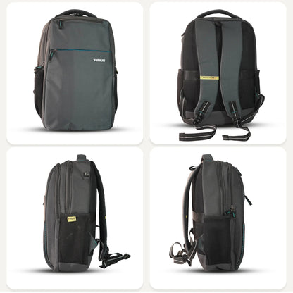 Timus Cyprus Business Smart Premium Polyester Backpack -21L | Fits Upto 15.6-inch Laptop with Ventilated Back Panel, Travel Durable Bag Ideal for Office, Travel, School