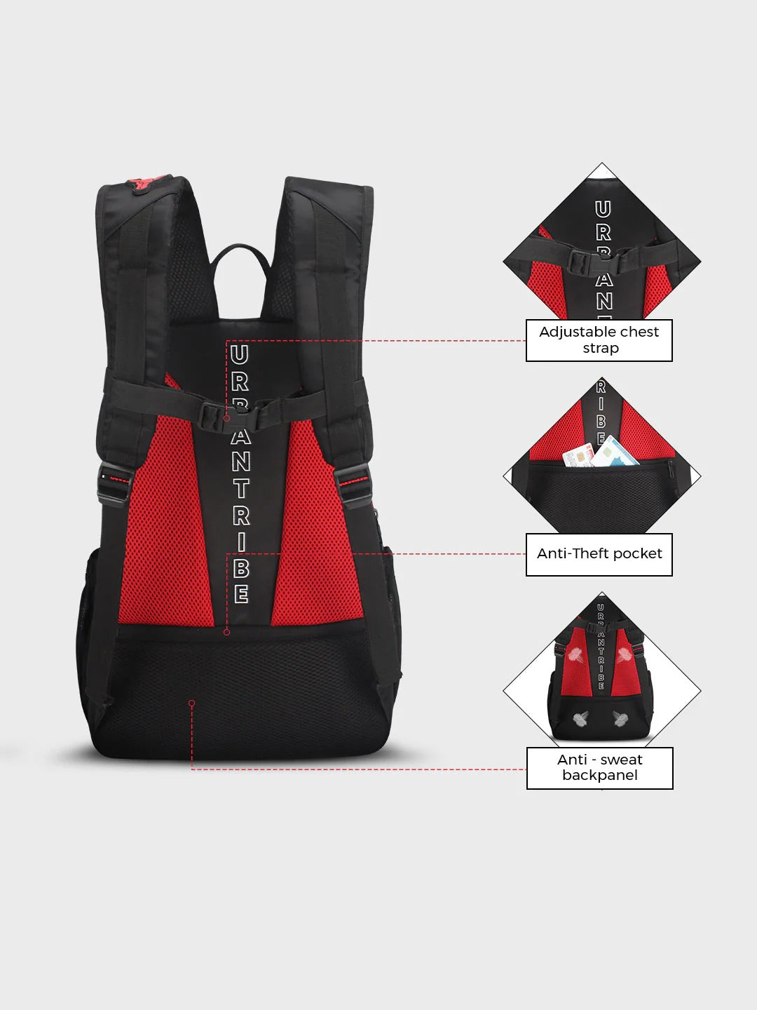 Urban Tribe Night Rider Skull Backpack For Riders