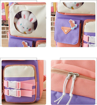 Cute Girls School Backpack Set – Large Capacity, Waterproof & Lightweight | 5 PC COMBO
