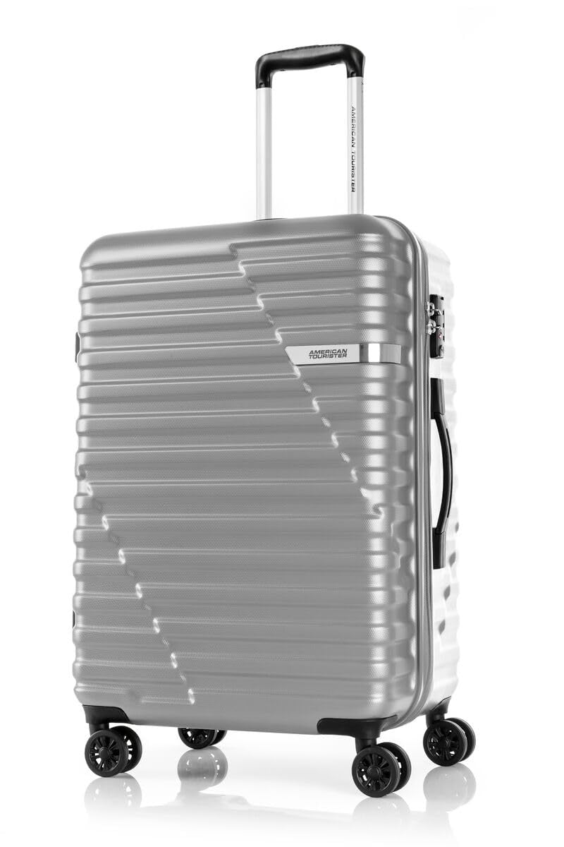 American Tourister SkyBridge ABS Hard-Sided 8-Wheel Spinner Check-in Luggage – 28" (Silver)