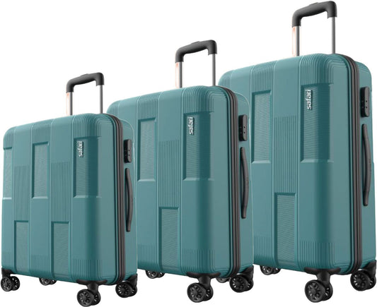 Safari Club 8W Polypropylene Luggage Set of 3 – Teal