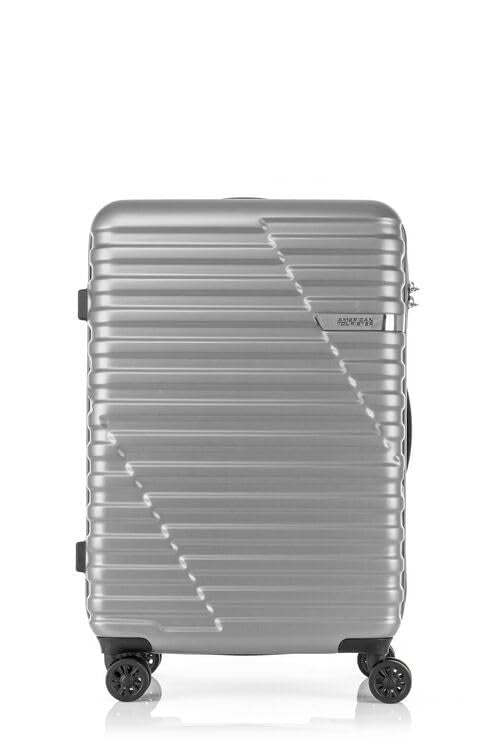 American Tourister SkyBridge ABS Hard-Sided 8-Wheel Spinner Check-in Luggage – 28" (Silver)