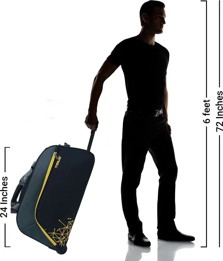 Timus Dynamite 65 cm 2-Wheel Travel Duffel Strolley Bag – Black  Feature-Focused: