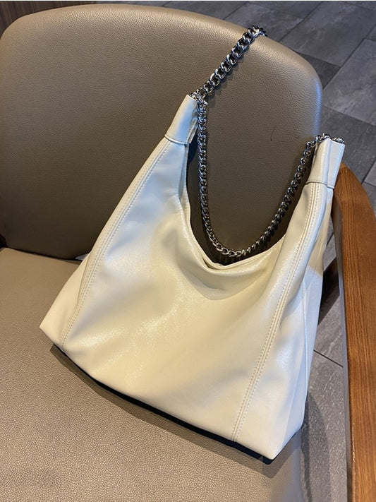 Trendy Fresh & Sweet PU Tote – Big Size Everyday Bag - Chain Sling Bag