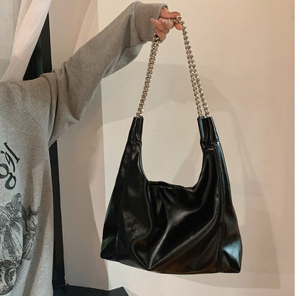 Trendy Fresh & Sweet PU Tote – Big Size Everyday Bag - Chain Sling Bag