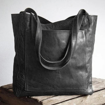 Women PU Leather Shoulder Bag – Large Handbag, Soft Crossbody Purse, Casual Tote Bag for Work, Travel, Shopping & Daily Use – Black