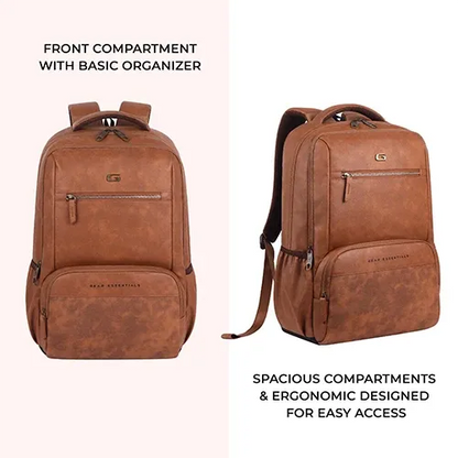 Gear Heritage Faux Leather Laptop Backpack 30L