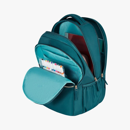 Genie ESTHER School Backpack for Girls |19 In-36 Ltr with Three Compartments, Side Pockets and Light Weight with Padded Shoulders