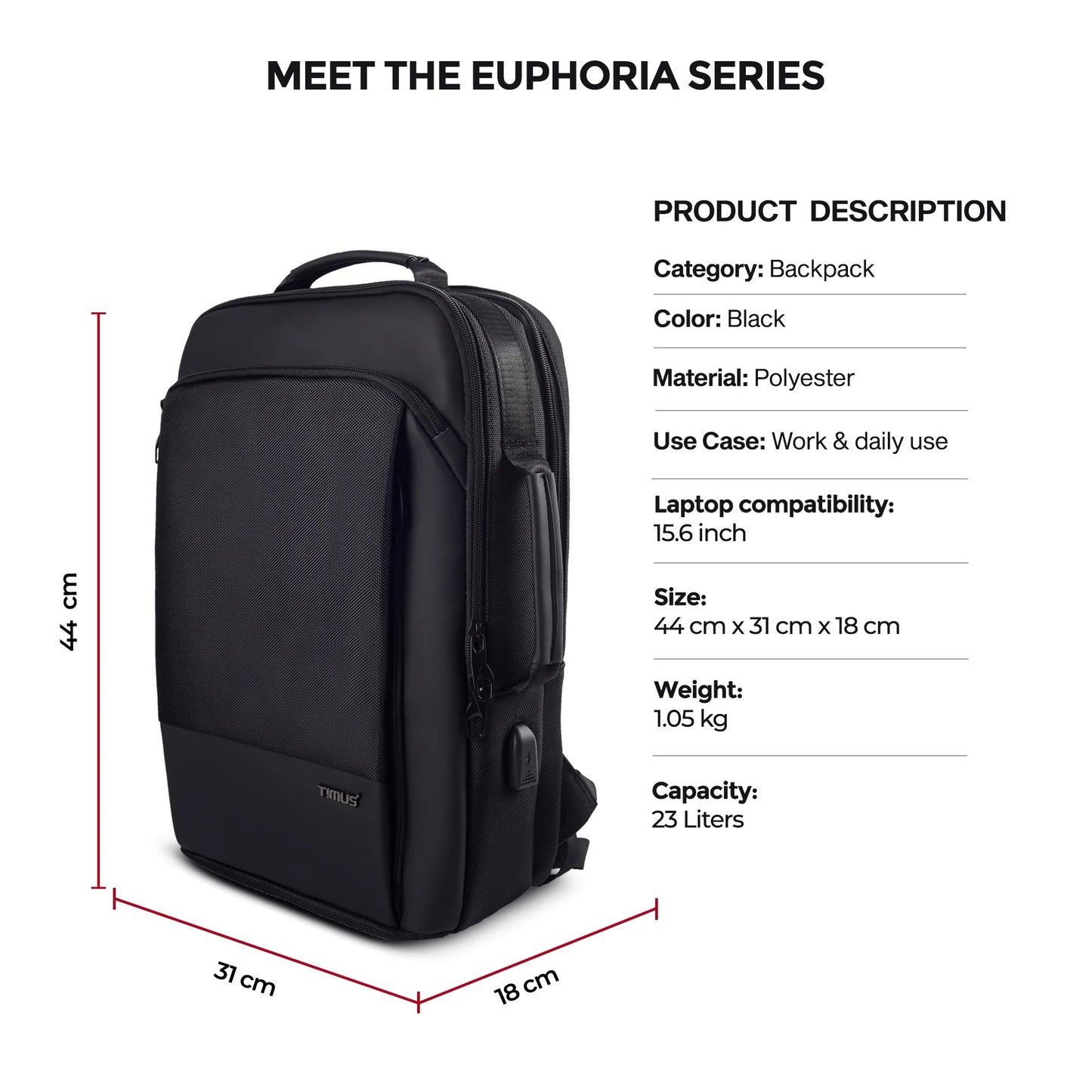 Timus Paris Professional Laptop Backpack
