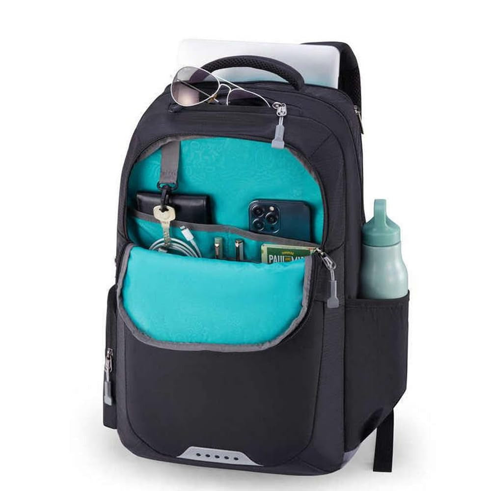 American Tourister Zipper Brett 3.0 Polyester Men's Backpack (Free Size, Black)