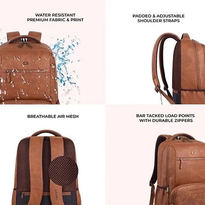 Gear Heritage Faux Leather Laptop Backpack 30L