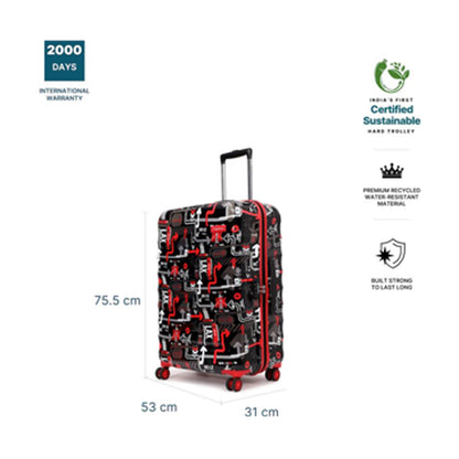 Uppercase JFK Eco Hard Shell Luggage Trolley, Suitcase for Men and Women