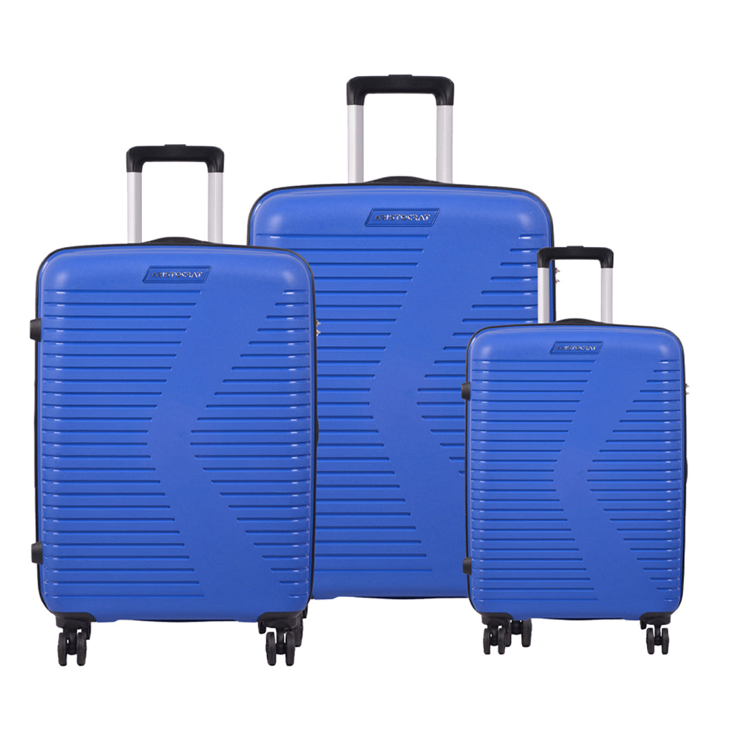 Aristocrat Karl Blue Hard Luggage Trolley