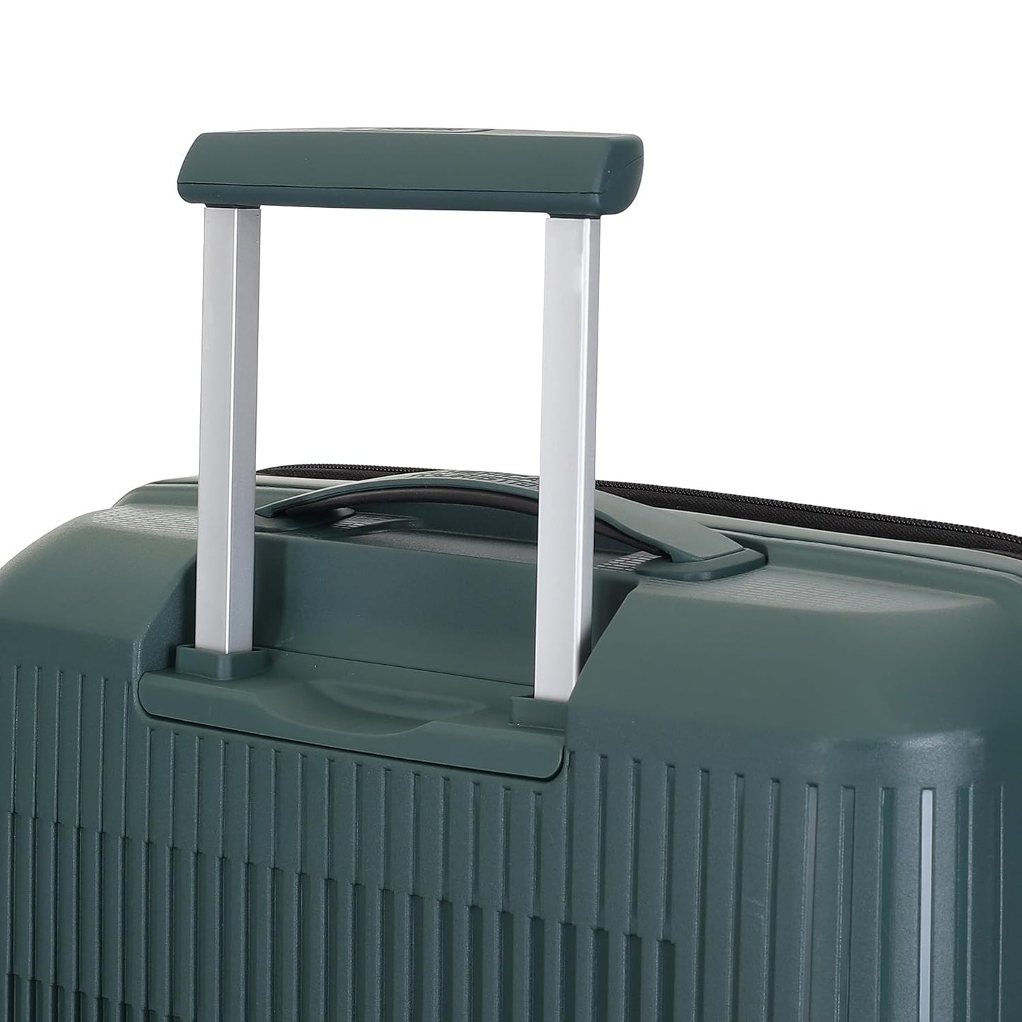 American Tourister Aerostep SL 67 CM Hard Shell 8 Spinner Wheel,Expander & Recessed TSA Lock Check-in Trolley Bag for Travel|Medium PP Suitcase with Double Zipper,Flexi Packing Straps For Unisex-Green