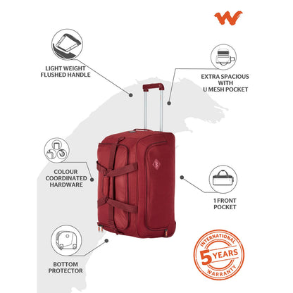 Wildcraft Proxima Trolley Duffle Bag (12215) - Red