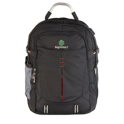 BAG FACTORY Casual Water Resistant Backpack with USB Charging Port 38 Ltrs