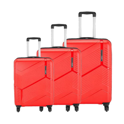 Safari Carter Hard-Sided Polypropylene 5 Years Warranty Luggage Set of 3 Trolley Bags