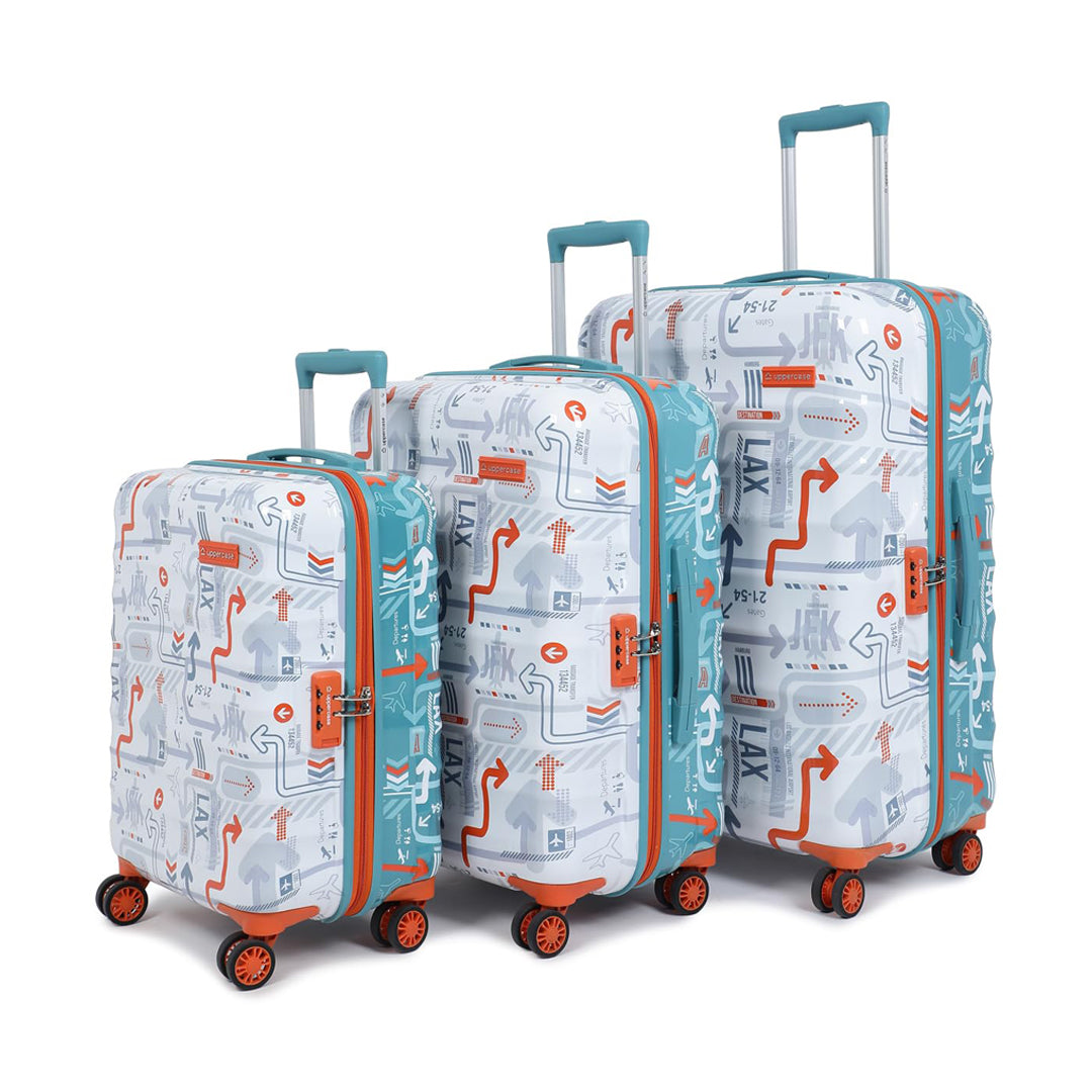 Uppercase JFK Eco Hard Shell Luggage Trolley, Suitcase for Men and Women