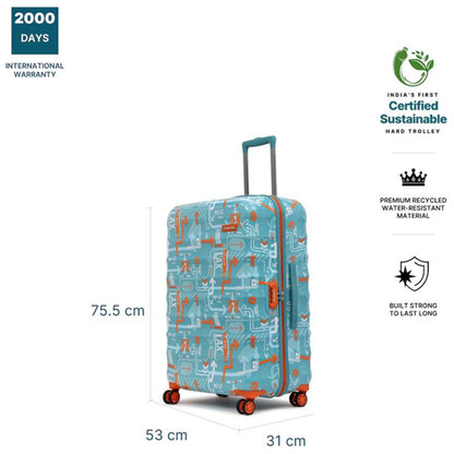 Uppercase JFK Eco Hard Shell Luggage Trolley, Suitcase for Men and Women