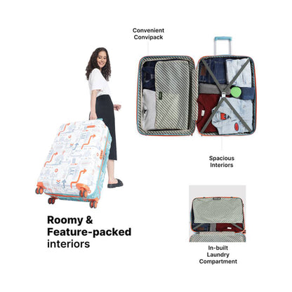 Uppercase JFK Eco Hard Shell Luggage Trolley, Suitcase for Men and Women