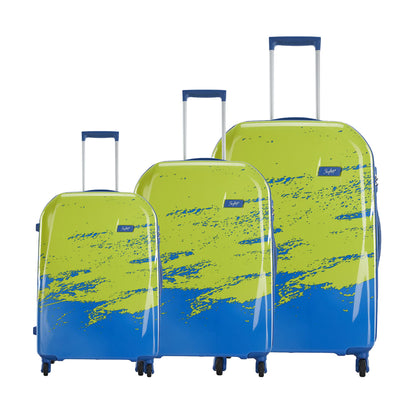 Skybags Horizon Polycarbonate Hardsided Luggage - Set of 3- Green Blue