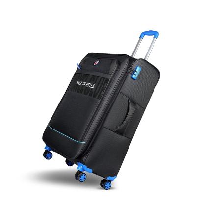 Travel Club Black 8 Wheeler Soft Check-in Trolley Bag