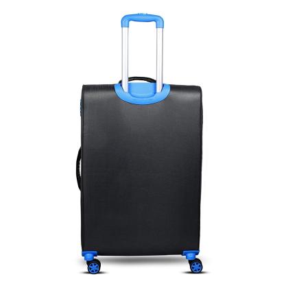 Travel Club Black 8 Wheeler Soft Check-in Trolley Bag