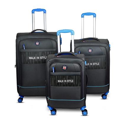 Travel Club Black 8 Wheeler Soft Check-in Trolley Bag