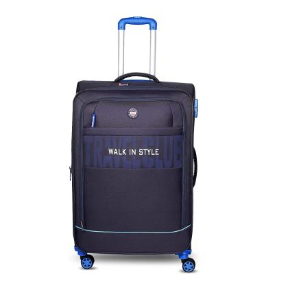 Travel Club Black 8 Wheeler Soft Check-in Trolley Bag