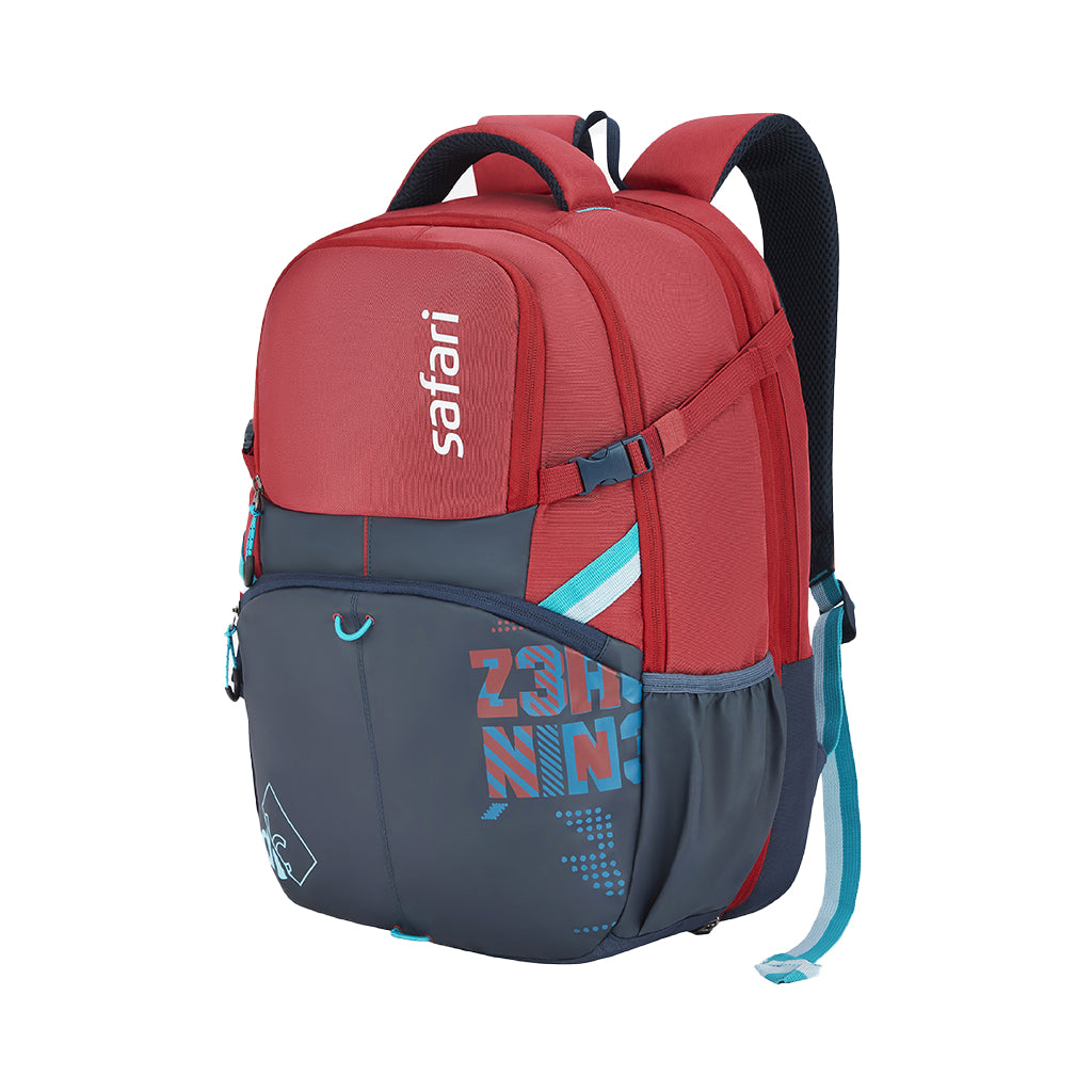 Safari Expand 9 Laptop and Raincover School Backpack - Red