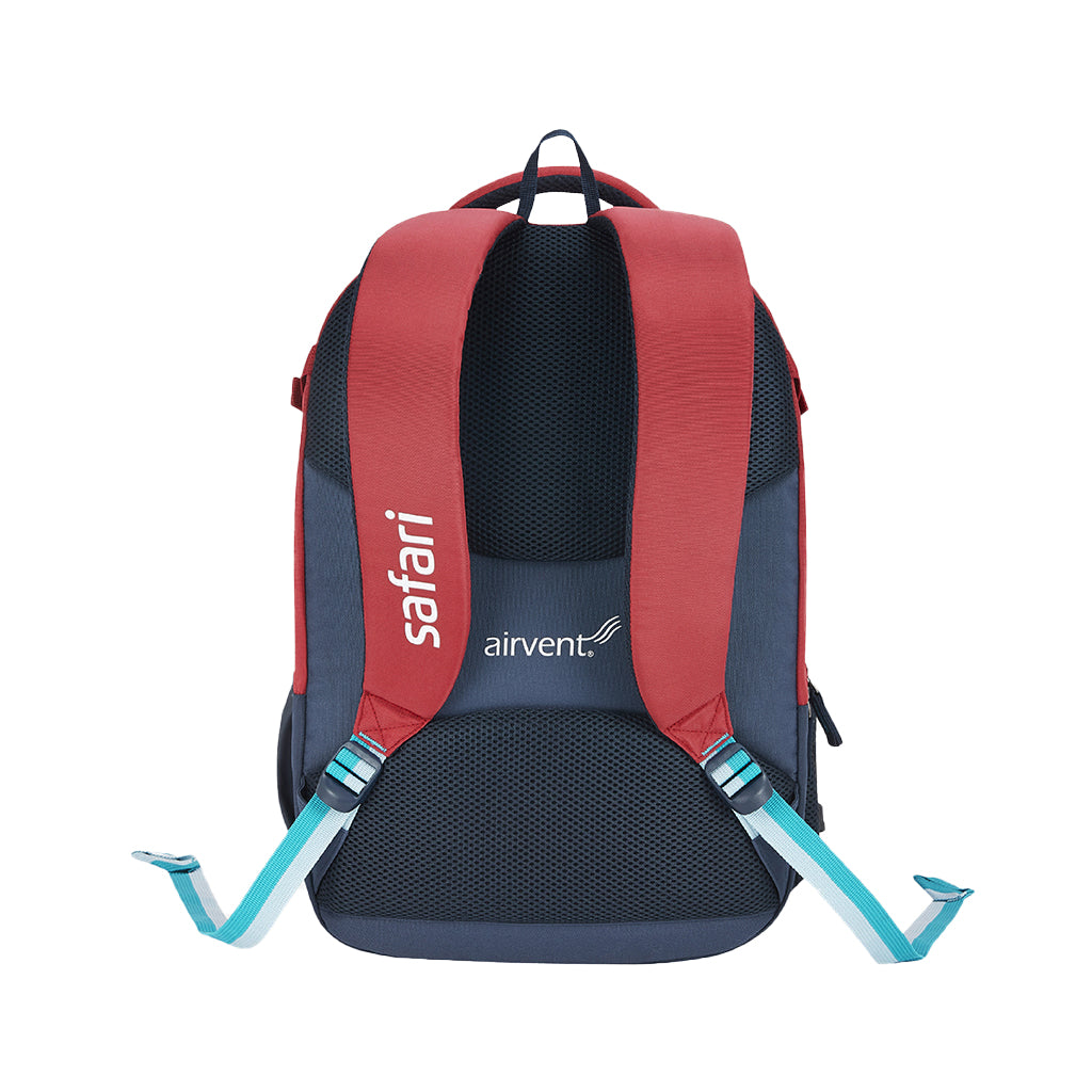 Safari Expand 9 Laptop and Raincover School Backpack - Red