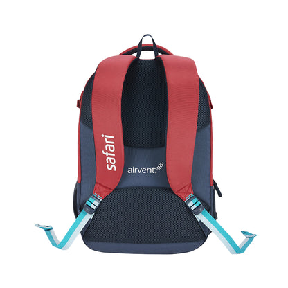 Safari Expand 9 Laptop and Raincover School Backpack - Red