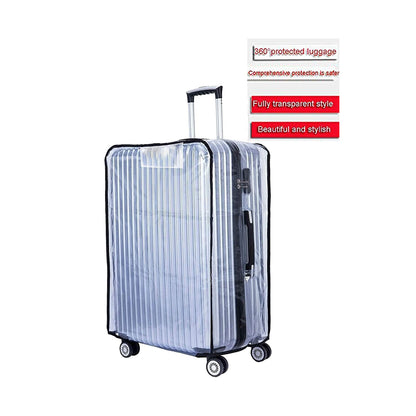 PVC Transparent Trolley Bag Cover Waterproof/Dustproof Suitcase Cover for Hard Luggage with Zip