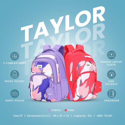 Genie Taylor Laptop Backpack - Pink