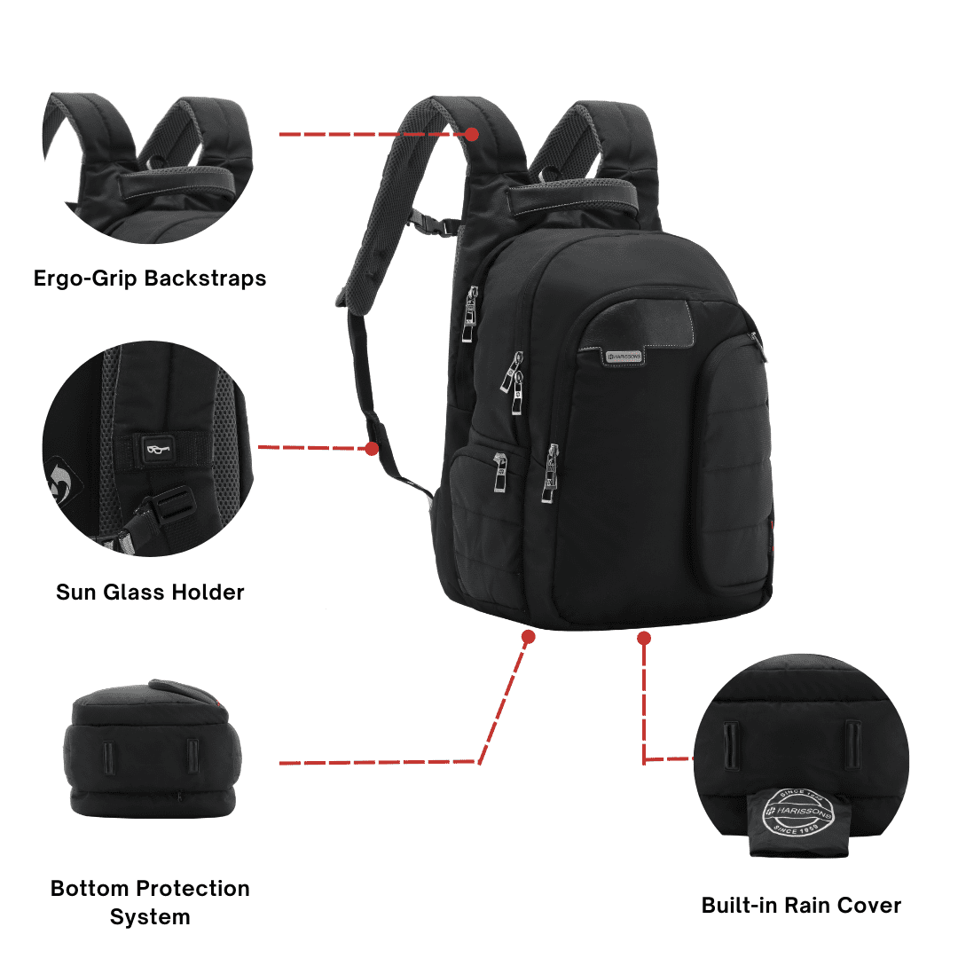 Harissons Vervo 40L Premium Executive Laptop Backpack With 18 Unique Features (15.6")