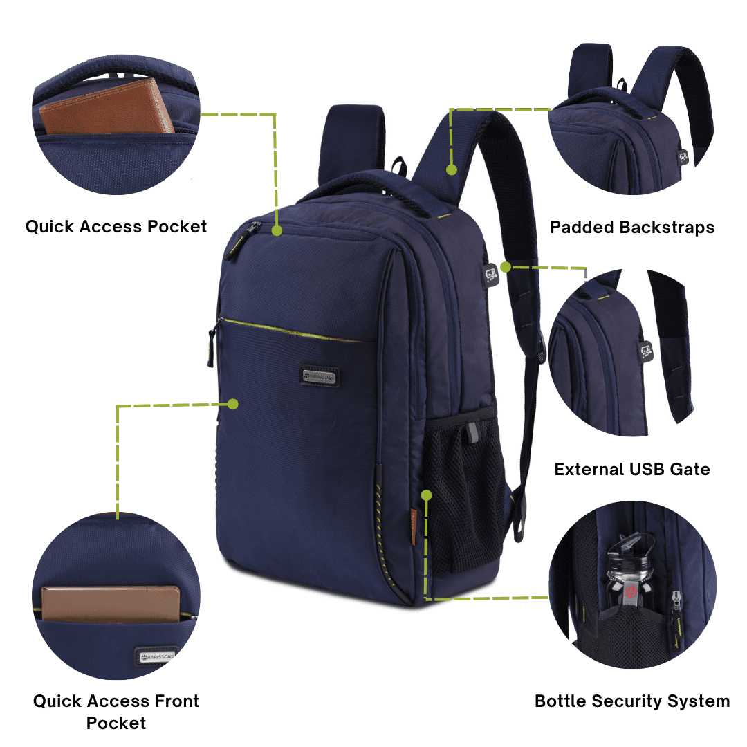 Harrisons Volt 15.6 Inch Office Laptop Backpack (Unisex)