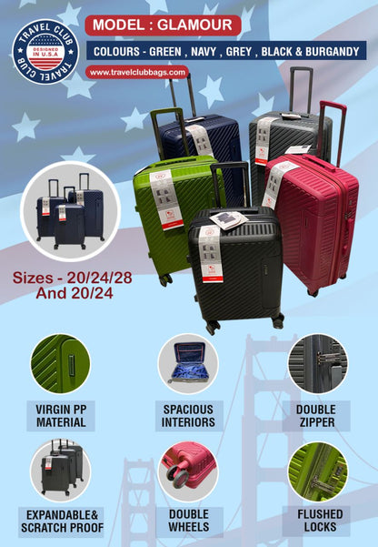 TRAVELCLUB GLAMOUR PP 3pcs set 20/24/28