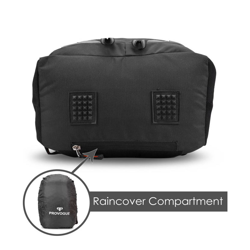 PROVOGUE  Large 35 L Laptop Backpack Spacy unisex backpack with rain cover and reflective strip  (Black)